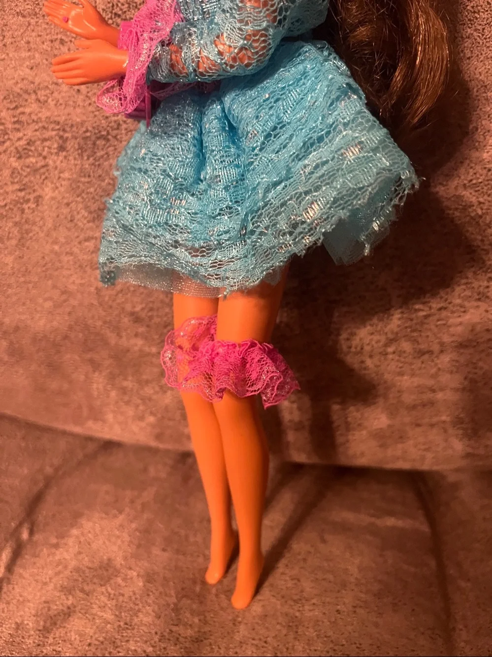 Vintage 1990 Mattel Lights and Lace Teresa Barbie Doll #9727- Rare Steffie Face